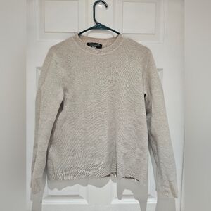 Large Merino Wool Sweater - Cream - Banana Republic